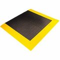 Tennesee Mat Co Wearwell ErgoDeck General Purpose Kit 7/8in Thick 7' x 3.5' Charcoal/Yellow Border 566.78x42x84CHYL